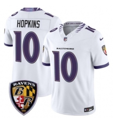Men's Baltimore Ravens #10 DeAndre Hopkins White 2026 F.U.S.E. Vapor Limited Football Stitched Jersey
