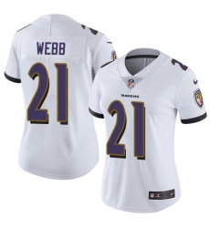 Women's Nike Baltimore Ravens #21 Lardarius Webb White Vapor Untouchable Limited Player NFL Jersey