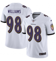 Youth Nike Baltimore Ravens #98 Brandon Williams White Vapor Untouchable Limited Player NFL Jersey
