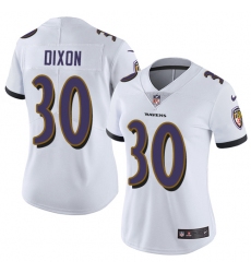 Women's Nike Baltimore Ravens #30 Kenneth Dixon White Vapor Untouchable Limited Player NFL Jersey