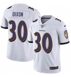 Youth Nike Baltimore Ravens #30 Kenneth Dixon White Vapor Untouchable Limited Player NFL Jersey