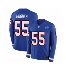 Youth Nike Buffalo Bills #55 Jerry Hughes Limited Royal Blue Therma Long Sleeve NFL Jersey
