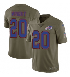 Youth Nike Buffalo Bills #20 Shareece Wright Limited Olive 2017 Salute to Service NFL Jersey