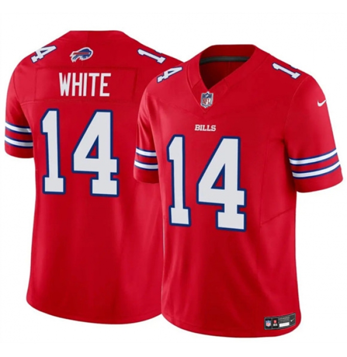 Men's Buffalo Bills #14 Mike White Red 2025 F.U.S.E. Vapor Untouchable Limited Football Stitched Jersey