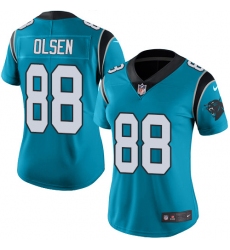 Women's Nike Carolina Panthers #88 Greg Olsen Blue Alternate Vapor Untouchable Limited Player NFL Jersey