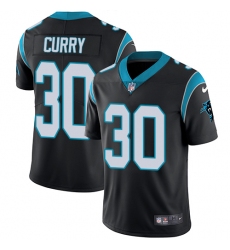 Men's Nike Carolina Panthers #30 Stephen Curry Black Team Color Vapor Untouchable Limited Player NFL Jersey