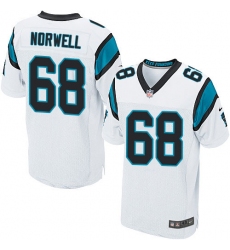 Men's Nike Carolina Panthers #68 Andrew Norwell Elite White NFL Jersey