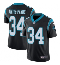 Men's Nike Carolina Panthers #34 Cameron Artis-Payne Black Team Color Vapor Untouchable Limited Player NFL Jersey