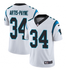 Men's Nike Carolina Panthers #34 Cameron Artis-Payne White Vapor Untouchable Limited Player NFL Jersey
