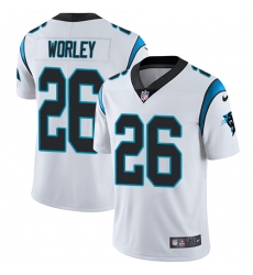 Men's Nike Carolina Panthers #26 Daryl Worley White Vapor Untouchable Limited Player NFL Jersey