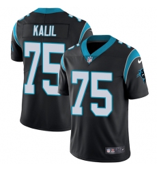 Men's Nike Carolina Panthers #75 Matt Kalil Black Team Color Vapor Untouchable Limited Player NFL Jersey