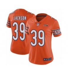 Women's Chicago Bears #39 Eddie Jackson Orange Alternate 100th Season Limited Football Jersey