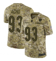 Men's Nike Chicago Bears #93 Sam Acho Limited Camo 2018 Salute to Service NFL Jersey