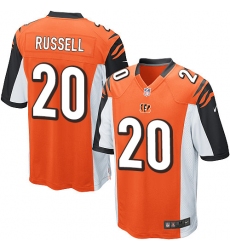 Men's Nike Cincinnati Bengals #20 KeiVarae Russell Game Orange Alternate NFL Jersey