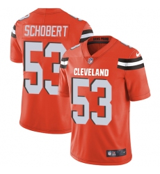 Men's Nike Cleveland Browns #53 Joe Schobert Orange Alternate Vapor Untouchable Limited Player NFL Jersey