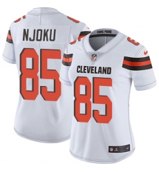 Women's Nike Cleveland Browns #85 David Njoku White Vapor Untouchable Limited Player NFL Jersey