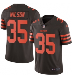 Youth Nike Cleveland Browns #35 Howard Wilson Limited Brown Rush Vapor Untouchable NFL Jersey