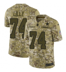 Youth Nike Dallas Cowboys #74 Bob Lilly Limited Camo 2018 Salute to Service NFL Jersey