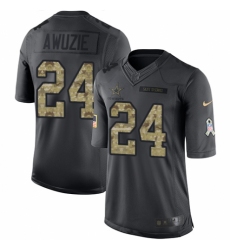 Youth Nike Dallas Cowboys #24 Chidobe Awuzie Limited Black 2016 Salute to Service NFL Jersey