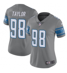 Women's Nike Detroit Lions #98 Devin Taylor Limited Steel Rush NFL Jersey