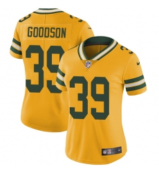 Women's Nike Green Bay Packers #39 Demetri Goodson Limited Gold Rush Vapor Untouchable NFL Jersey