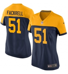Women's Nike Green Bay Packers #51 Kyler Fackrell Limited Navy Blue Alternate NFL Jersey