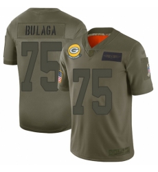 Men's Green Bay Packers #75 Bryan Bulaga Limited Camo 2019 Salute to Service Football Jersey