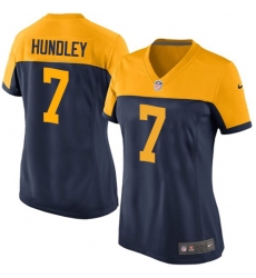 Women's Nike Green Bay Packers #7 Brett Hundley Limited Navy Blue Alternate NFL Jersey