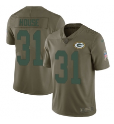Youth Nike Green Bay Packers #31 Davon House Limited Olive 2017 Salute to Service NFL Jersey