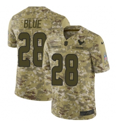 Men's Nike Houston Texans #28 Alfred Blue Limited Camo 2018 Salute to Service NFL Jersey