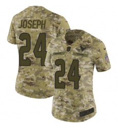 Women's Nike Houston Texans #24 Johnathan Joseph Limited Camo 2018 Salute to Service NFL Jersey