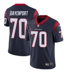 Men's Nike Houston Texans #70 Julien Davenport Limited Navy Blue Team Color Vapor Untouchable NFL Jersey