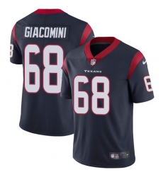 Men's Nike Houston Texans #68 Breno Giacomini Navy Blue Team Color Vapor Untouchable Limited Player NFL Jersey