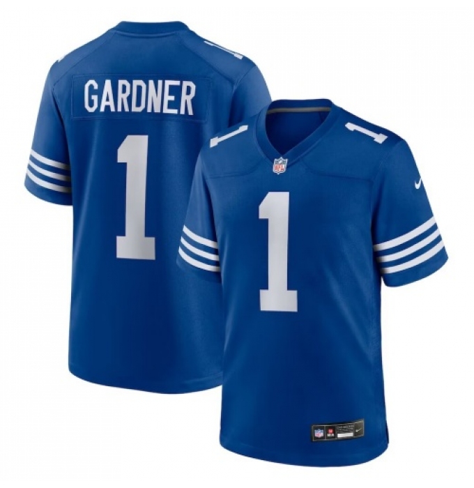 Men's Indianapolis Colts #1 Sauce Gardner Blue Vapor Limited Stitched Football Jersey