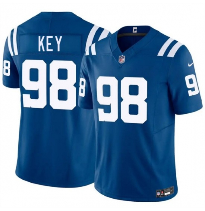 Men's Indianapolis Colts #98 Arden Key Blue 2026 F.U.S.E. Vapor Limited Football Stitched Jersey