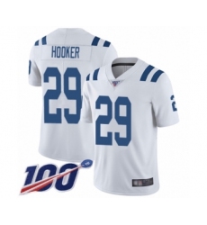 Men's Indianapolis Colts #29 Malik Hooker White Vapor Untouchable Limited Player 100th Season Football Jersey