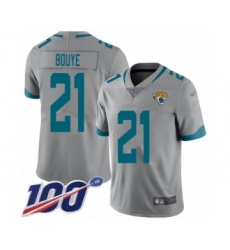 Men's Jacksonville Jaguars #21 A.J. Bouye Silver Inverted Legend Limited 100th Season Football Jersey