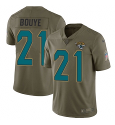 Men's Nike Jacksonville Jaguars #21 A.J. Bouye Limited Olive 2017 Salute to Service NFL Jersey