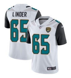 Men's Nike Jacksonville Jaguars #65 Brandon Linder White Vapor Untouchable Limited Player NFL Jersey