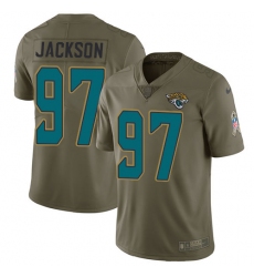 Men's Nike Jacksonville Jaguars #97 Malik Jackson Limited Olive 2017 Salute to Service NFL Jersey