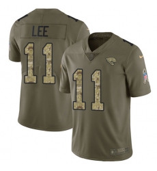Youth Nike Jacksonville Jaguars #11 Marqise Lee Limited Olive/Camo 2017 Salute to Service NFL Jersey