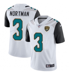 Men's Nike Jacksonville Jaguars #3 Brad Nortman White Vapor Untouchable Limited Player NFL Jersey