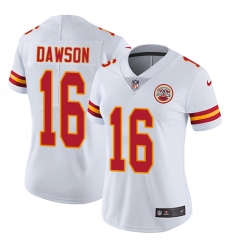 Women's Nike Kansas City Chiefs #16 Len Dawson White Vapor Untouchable Limited Player NFL Jersey
