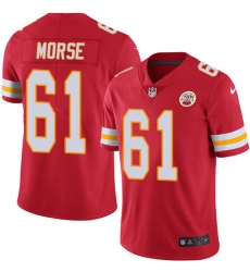 Youth Nike Kansas City Chiefs #61 Mitch Morse Red Team Color Vapor Untouchable Limited Player NFL Jersey