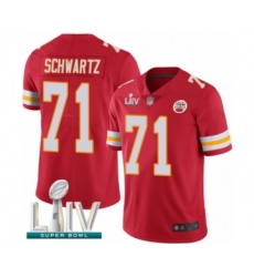 Men's Kansas City Chiefs #71 Mitchell Schwartz Red Team Color Vapor Untouchable Limited Player Super Bowl LIV Bound Football Jersey